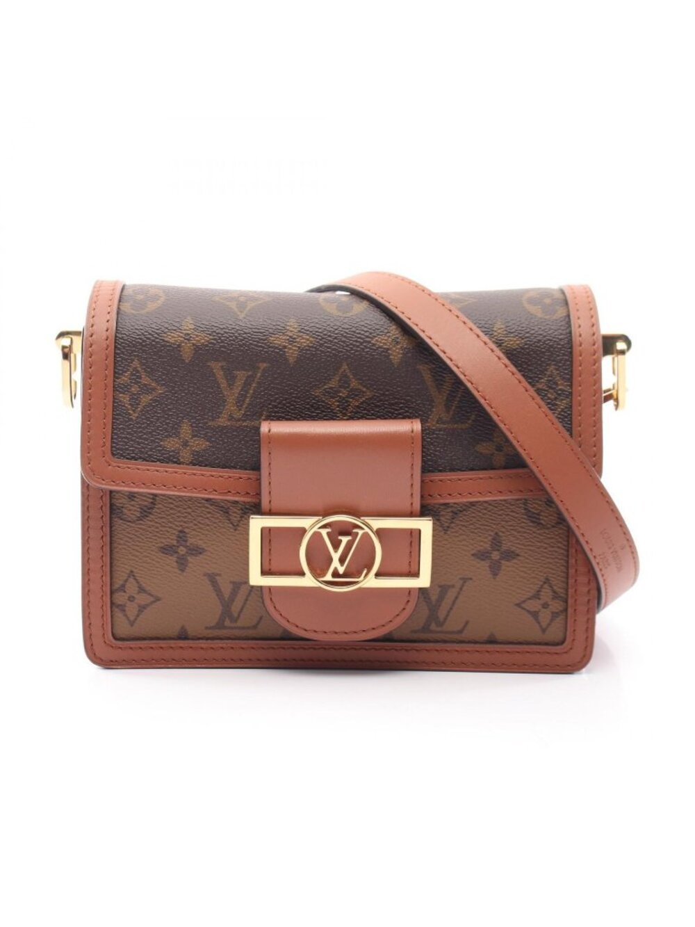 Louis Vuitton Shoulder Bag Dauphine Mini Monogram Reverse Leather